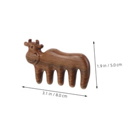 FOMIYES Sandalwood Scalp Massager Comb Set Wooden Hair Scratcher for Relief Scalp Health