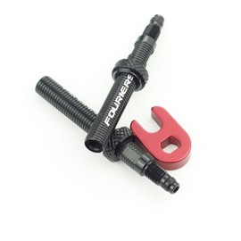 Fouriers Tubeless Presta Valve Extender Kit Extension with Core nut (Pack of 2) (60mm)