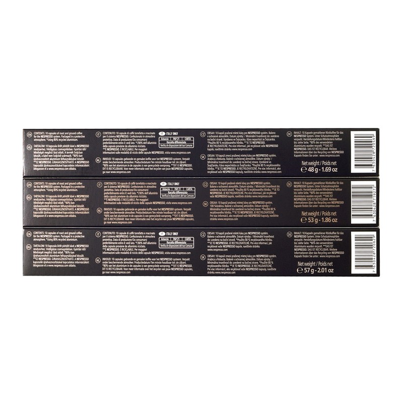 Nespresso Trio Pack 30 Capsules/Pods(Ristretto Arpeggio Roma)