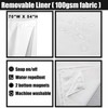 Hotel Style Cotton Shower Curtain with Snap-in Fabric Liner, Mesh