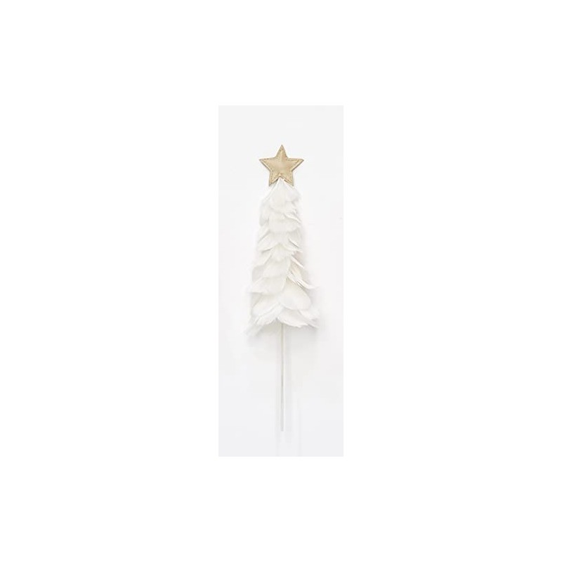 Worth Imports 9" Feather Christmas Tree with Star On 10"