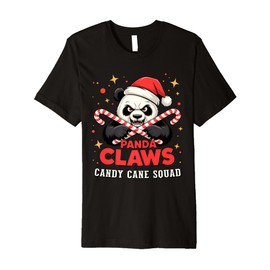 Panda Claws – Candy Cane Squad Christmas Premium T-Shirt