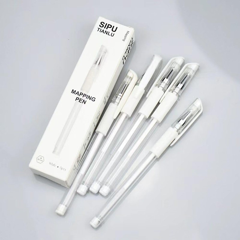 5PCS microblading eyebrow white mapping pen, eyebrow Outline Tattoo skin