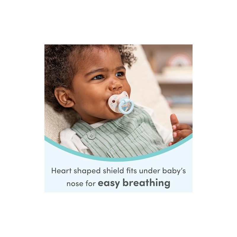 NUK - Chupetes de ortodoncia cómodos, colección atemporal, 0-6 meses,