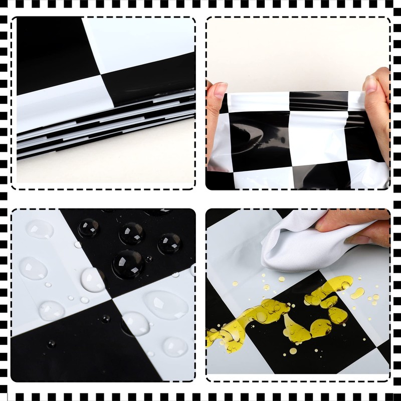 2 PCS Racing Car Plastic Tablecloths Car Theme Disposable Party