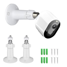 Soporte de pared para todas las cámaras Arlo, Arlo Pro, Arlo Pro 2, Arlo Pro 3, Arlo Ultra, Arlo Essential, eufyCam E/2C, Ultra/Ultra 2 y otros – Batería de anillo con cabeza de tornillo de 1/4