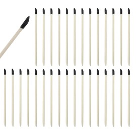 MEETOOT 30PCS 137x3.8mm Efficient Sanding Tool Bevelled Head Wooden Sanding Stick Fine Polishing Stick Suitable for Woodworking Craft Jewellery Sharpening