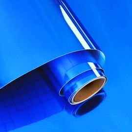 VaryPaper Royal Blue Mirror Contact Paper Peel and Stick Mirror Stickers Flexible Mirror Sheets Self Adhesive Blue Mirror Vinyl Reflective Mirror Wallpaper for Crafts Home Decor Cabinets 15.7''x78.7''