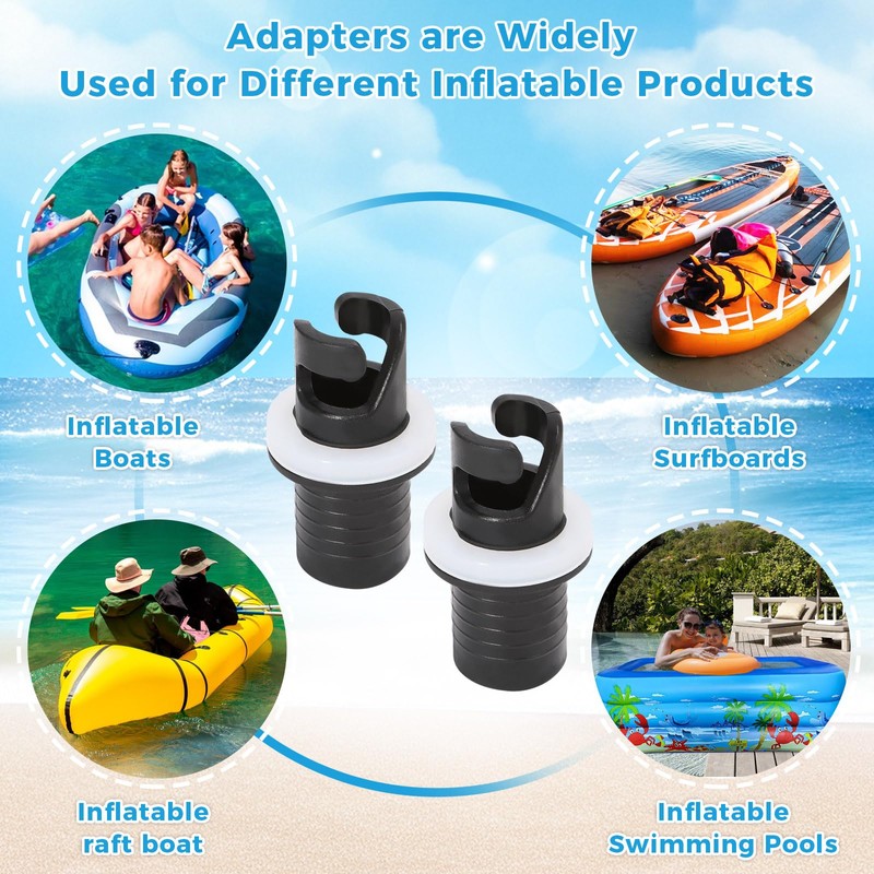 LQTSLFM Dinghy Valve Adapter, Black Adapter, Dinghy Valve, Kayak Pump