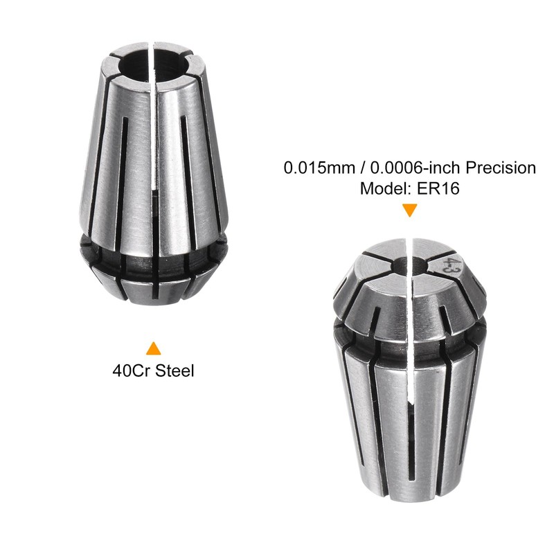 sourcing map 2 Pcs ER16 4mm Spring Collet Chuck High