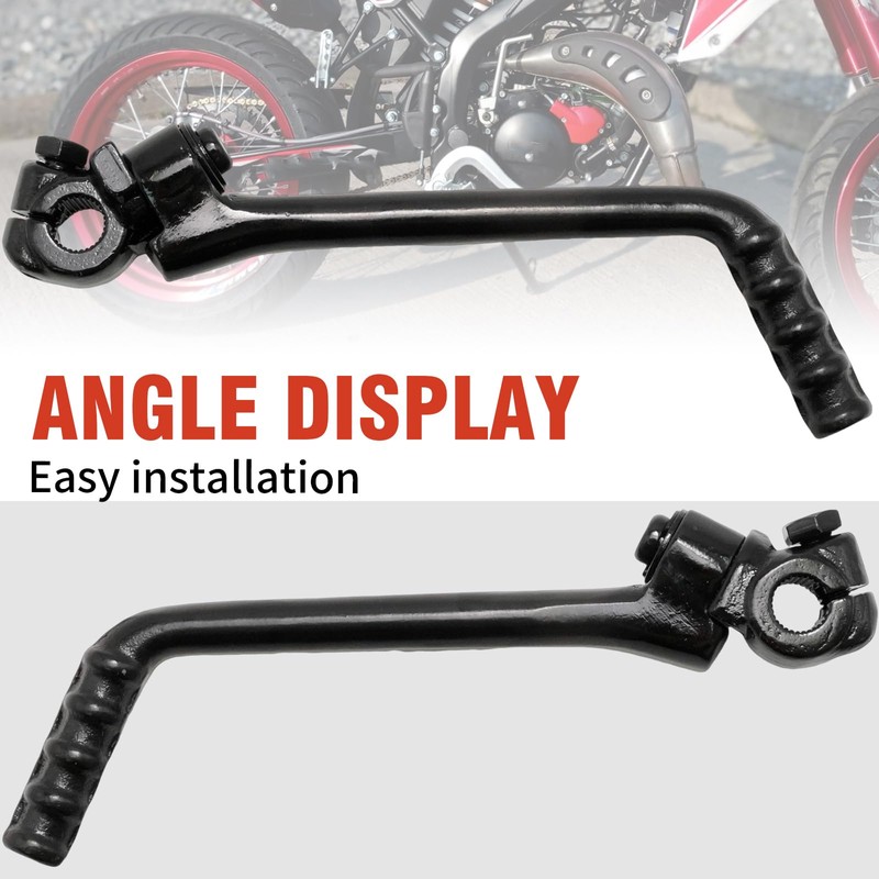 Hoypeyfiy 13mm Kick Starter Pedal Lever, Black Kick Starter Lever,