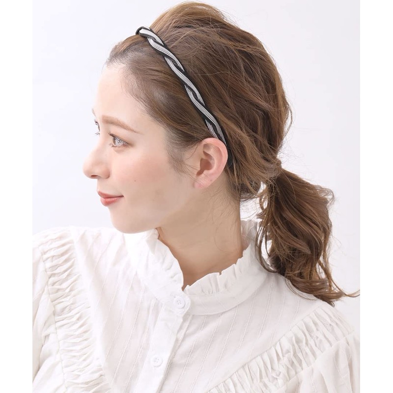 VINGTAINE HK-224-S- Twist Chain Headband Simple, Casual, Metallic Hair Accessory