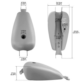 TCMT Gas Fuel Tank Carbureted Fit For Harley Sportster XL 04-06 05 Carburetor Version