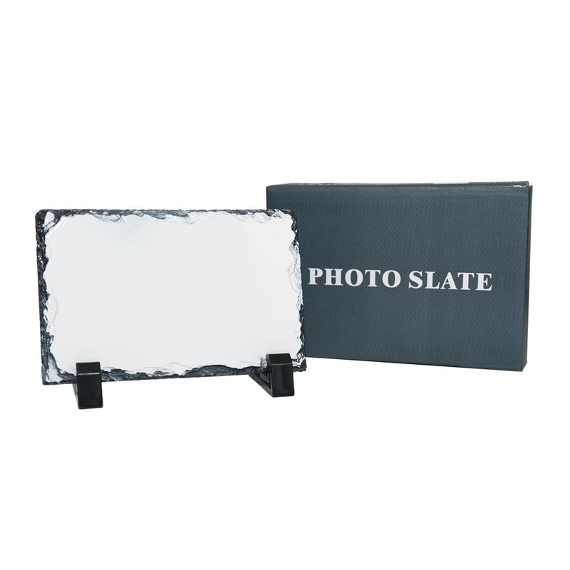 MR.R Sublimation Blanks Rectangular Rock Slate Photo Plaque Picture Frame,
