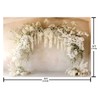 AIBIIN 7x5ft Boho Beige Flower Arch Backdrop for Birthday Wedding