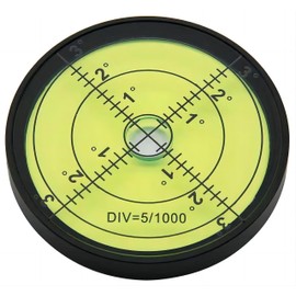 BUBLEVL Round High Precision 2.4inch 60MM Accuracy 15'/2 Aluminium Cardan Circular Bullseye RV leveling Bubble Levels For Motorhome, Camping, Trailer, Construction, CNC machine