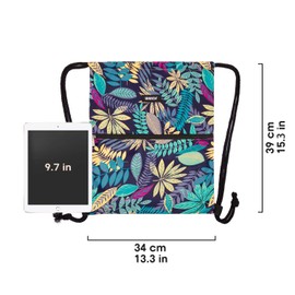 WANDF Gym Sack, Knapsack, Drawstring Shoes, Storage, Waterproof, Lightweight, Swimming, Club Activities, Exercise, Travel, 6035 blue