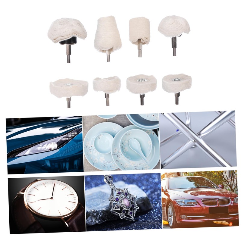Operitacx 8 Pcs Polishing Wheel Set Cloth Buffing Mop Kit