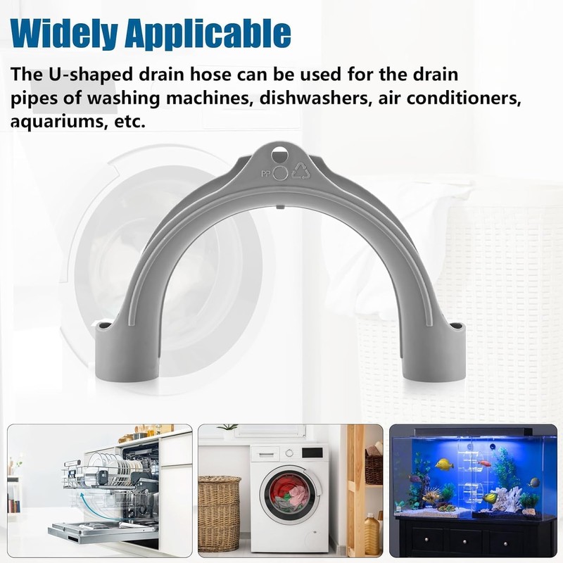 U Shape Washer Drain Hose Hook for Washing, Dishwashers, Sink