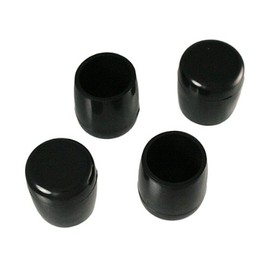High Logic Pipe Leg Cap 0.9 inch (24 mm) Round A-106 Black