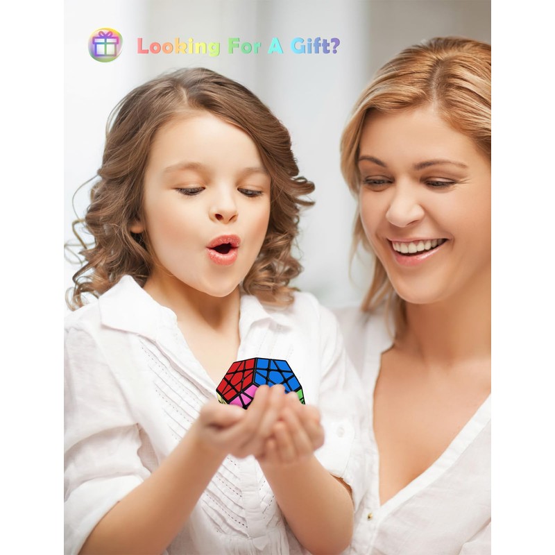 ROXENDA Zauberwürfel Set, Speed Würfel Set mit Pyramide Dodekaeder Speedcube,
