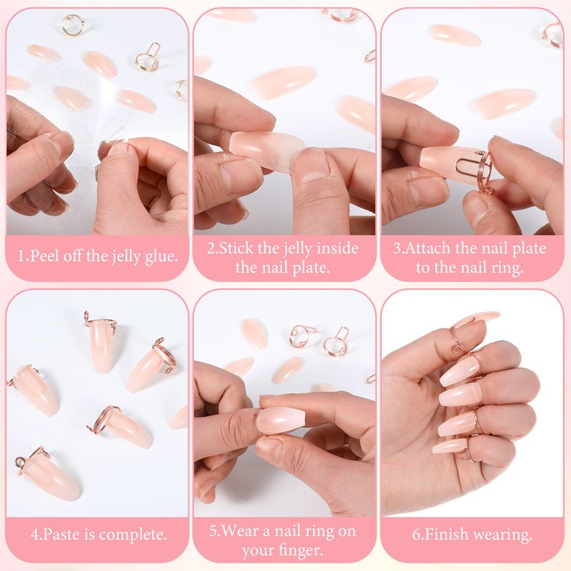 20 Pcs Wudu Nails Rings, Reusable Nail Rings, Non-Tarnish Metal