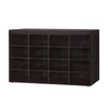 DINZI LVJ Shoe Storage Bench with Cushion, 16-Cubby Shoe Rack,