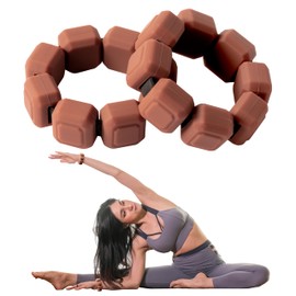 GQIRIL Wrist Ankle Weights for Women - Set of 2 (0.33 lb Each) Wearable Silicone Workout Weighted Bracelets, Waterproof Strength Training Weight Bangles for Yoga Running Walking Pilates Aerobics (Brown)