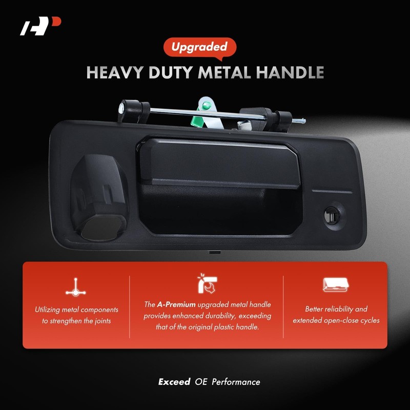 A-Premium - Upgraded Metal Tailgate Latch Handle - Compatible with