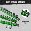 ALOANES Magnetic Socket Organizer Set, 6-Piece Heavy Duty Aluminum Socket