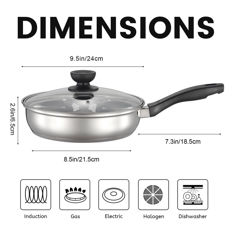 MARSKITOP Egg Poacher, Poached Eggs Cooker, Stainless Steel Egg Poaching