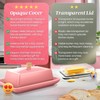 Ceramic Pink Butter Dish and Lid Cover - Butter Storage