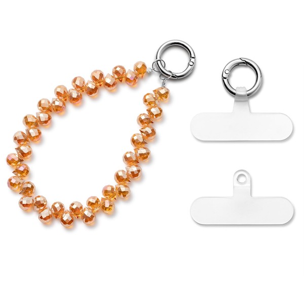 MORSUNBELA Phone Chain Red Phone Lanyard Short Wrist Strap Phone