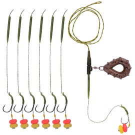 OROOTL Carp Hair Rig Kit Boilies Fishing Rigs with Corn Bait Carp Sinker Curved Carp Hooks Rolling Swivels Sleeves Carp Fishing Accessories Equipment