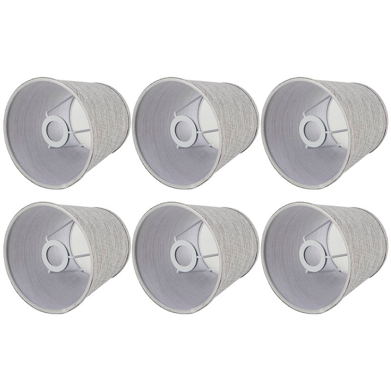 6Pcs Lampshade Modern Light Cover Fabric Inner Film European Style