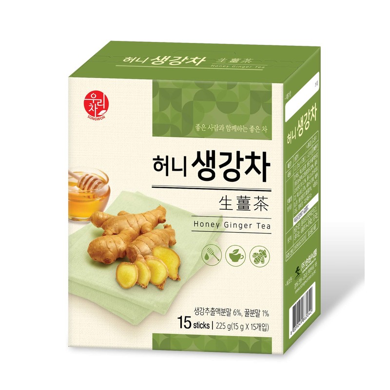 Songwon Traditional Ginger Tea, 15g x 15 Tea Sticks (1