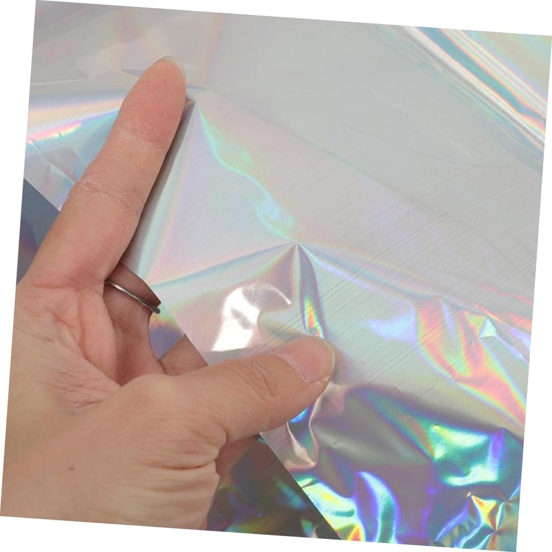 LABRIMP Iridescent Rainbow Tablecloth for Party Decorations Wedding Disposable Table