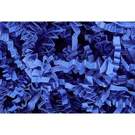 Small Bag, 8 Ounce Crinkle Cut Paper Shred Gift Wrap Shredded Paper (Royal Blue)