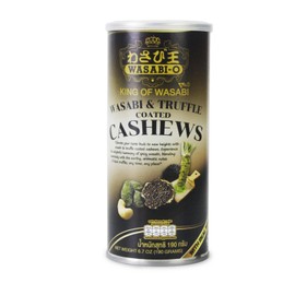 WASABI-O Real Wasabi and Truffle Coated Cashews - Gourmet Snack 6.7oz