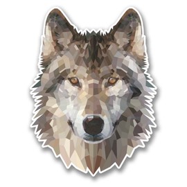2 x 10cm Abstract Husky Wolf Vinyl Sticker Laptop Tablet Car Dog Animal #6370 (7.5cm Wide x 10cm Tall)