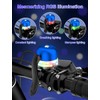 Bike Bell with RGB Lights, Bike Bell for 19-31.8mm Bicycle