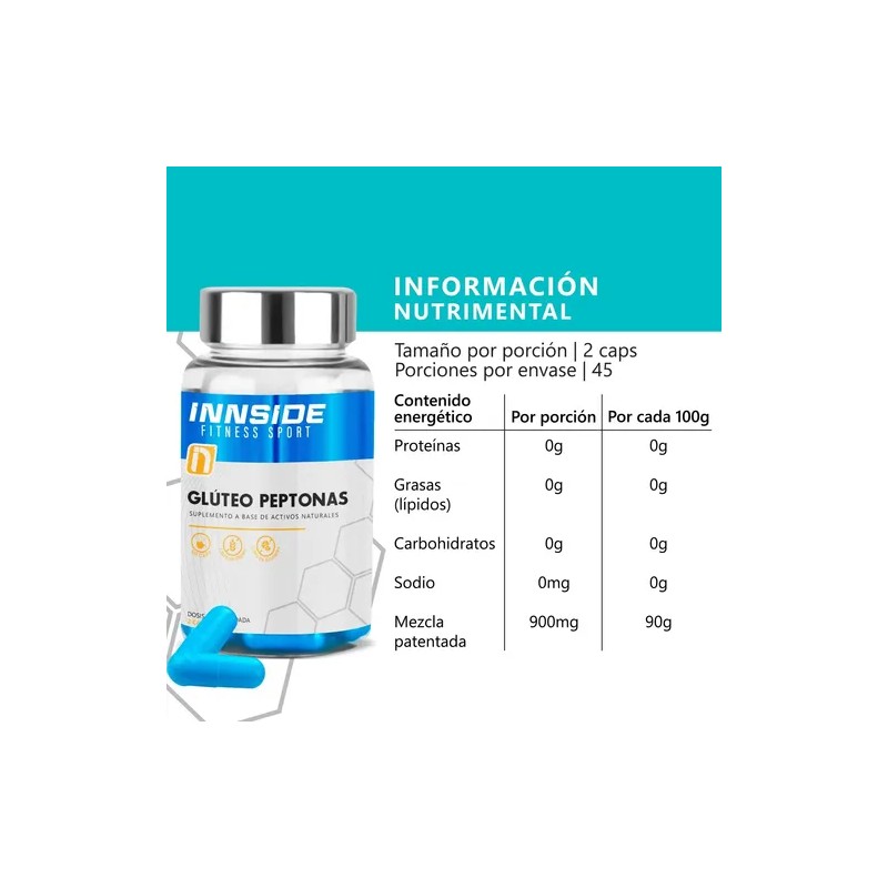 Innside Gluteo Peptona 90 Caps Crecimiento Metforpepto