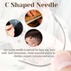 3Rolls Hair Weaving Thread Cotton, Sewing Threads and Needles Set