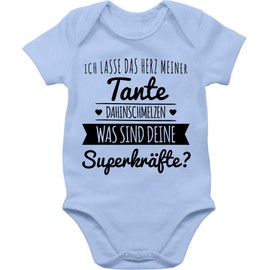 Shirtracer - Baby Bodysuit Boy Girl - Tante Herz dahinschmelzen, 1 baby blue