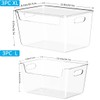 Kutesna 6 PCS Clear Pantry Storage Bins with Lids, 2