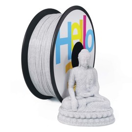 HELLO3D Marble PLA 3D Printer Filament,1.75mm 3D Printing Filament 1kg(2.2lbs) Stone-Like Appearance, Marble White 3D Printer Material Sparkly Stone Rock PLA Filament