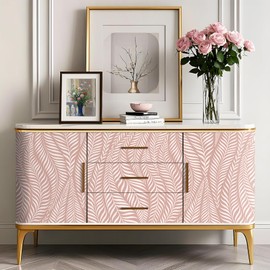 Livelynine Pink Striped Wallpaper Peel and Stick Pink and White Stripe Wallpaper Prepasted Coastal Coral Stripes Wall Blush Removable Vintage Floral Striped Contact Paper for Cabinets Walls 17.5x78.8