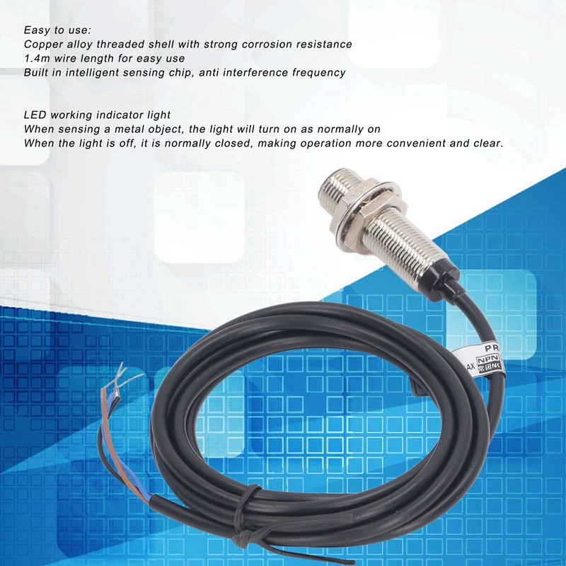 4 Set Inductive Proximity Switch 12mm Dia NPN DC 3