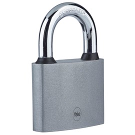 Yale - Y111S/60/132/1 Iron Padlock 60mm - Silver - Hardened Steel Shackle - Indoor use