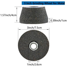 HONGUIS 3 Inch Grinding Stone Wheel for Metal,50 Grit Aluminum Oxide Flaring Grinding Cup Wheel for Rust Removing Deburring Polishing with 5/8"-11 Threaded Arbor(50 Grit)